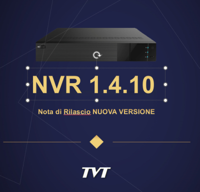 NVR Versione Firmware 1.4.10 - Novità